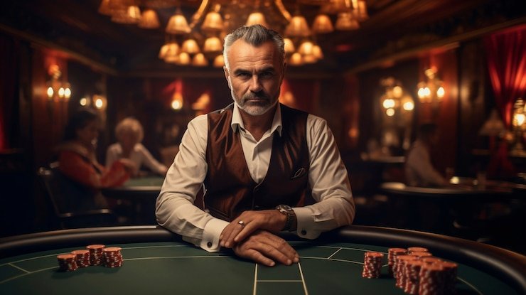 Live baccarat table showing dealer, card positions, and betting interface for Player and Banker options